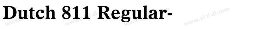 Dutch 811 Regular字体转换